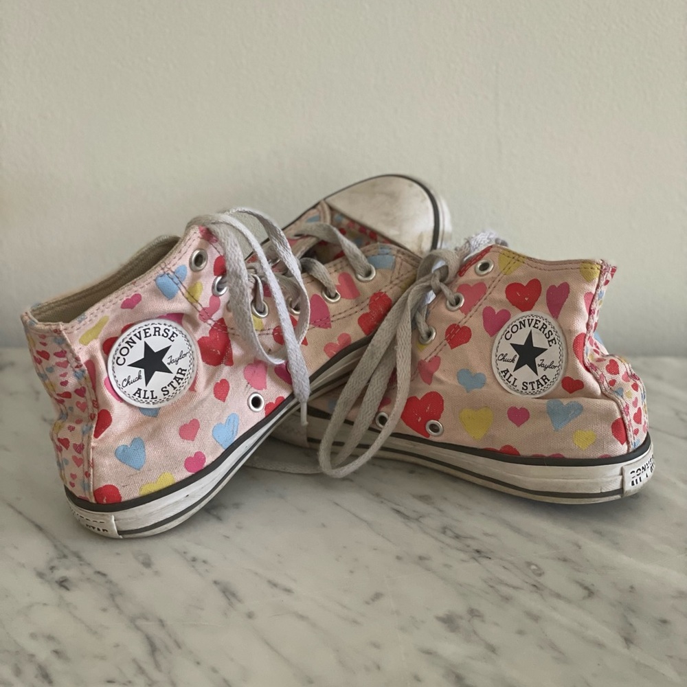 Converse Kids' Sneakers with Colorful Heart Design